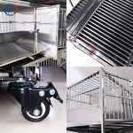 Stainless Steel Veterinary Cage Manufacturer - DRH Heavy Duty Large 9-Door Three Layer