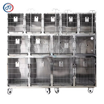 Large Veterinary Cage Manufacturer - DRH Multi-functional 13-Door 3-Layer Stainless Steel