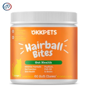Cat Hairball Remove Soft Chew Manufacturer - OKKPETS Custom Treats for Digestive Health