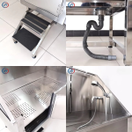 Stainless Steel Dog Bathtub Manufacturer - DRH Premium Large with Shower Head Stair