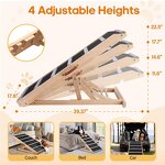 Solid Wood Pet Stairs Manufacturer - High-quality Foldable Anti-Slip Ramp Ladder