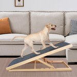 Pet Stairs Manufacturer - Solid Wood Foldable Anti-Slip Ramp for Bed Car