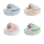 Macaron Round Cat Bed Manufacturer - Luxury Half-Pack Soft Comfortable PP Carton