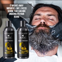 Beard Wash Shampoo Factory - New Custom Label Softens Strengthens