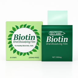 Oral Dissolving Film Factory - Hot Sale Top Selling Biotin Supplement Candy