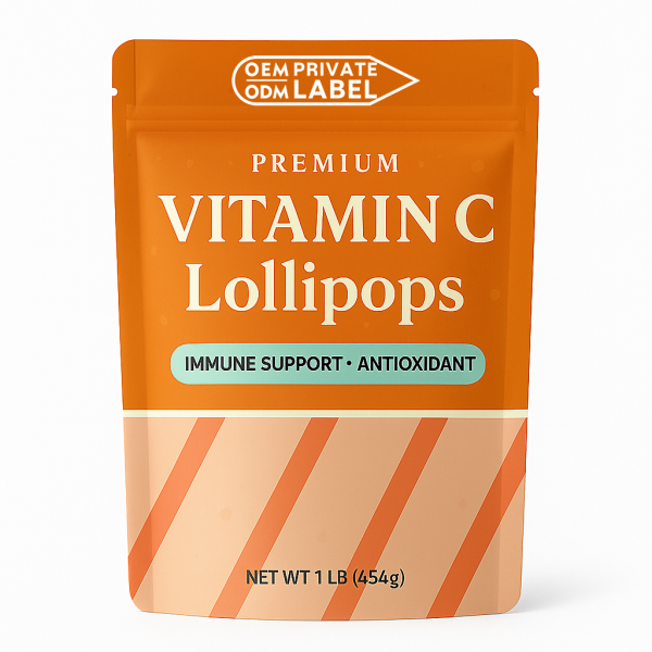 Vitamin C Lollipop Supplier - Hot Sale Private Label Vegan Heart-Shaped