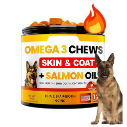 Dog Skin & Coat Chews Manufacturer - OEM Omega 3 DHA EPA Biotin Supplement