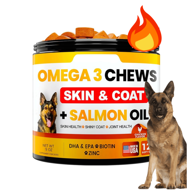 Dog Skin & Coat Chews Manufacturer - OEM Omega 3 DHA EPA Biotin Supplement