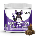 Pet Multivitamin Chews Supplier - OEM 8-in-1 with Glucosamine Salmon Oil