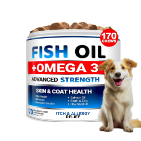 Pet Omega 3 Chews Factory - Private Label Salmon Oil Biotin for Shiny Coat