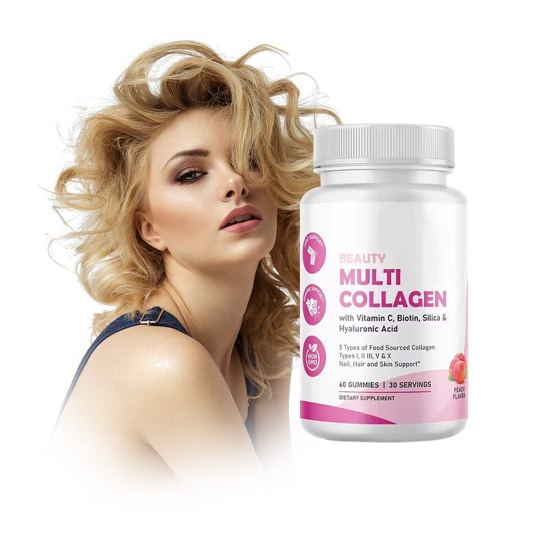 Collagen Gummy Candy Supplier - GMP Heart-Shaped Herbal Health Care Product