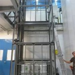 Four Post Freight Elevator Factory - Steel Mesh Cabin