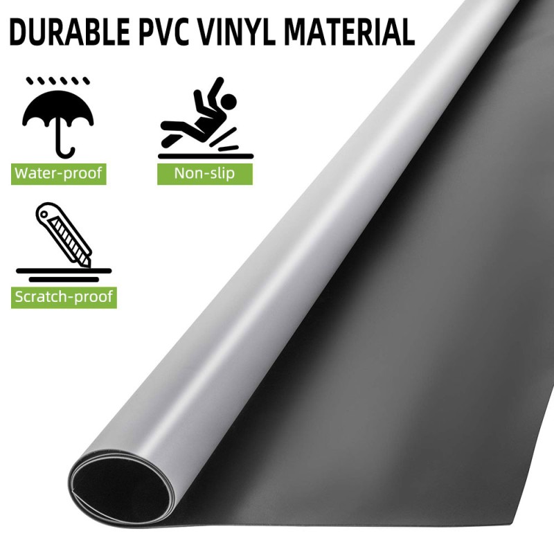 Dance Floor Roll Manufacturer - 6.6x3.9ft PVC Vinyl Black Grey Reversible Portable