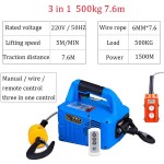 Mini Electric Hoist Supplier - 500kg 8m Domestic Light Duty Portable