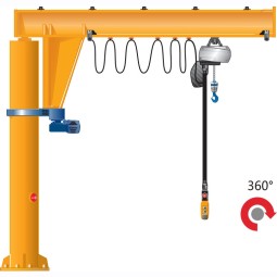 Jib Crane Manufacturer - Electric Pillar Wall 1-10ton 180-360 Degree