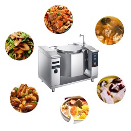 Electric Tilt Skillet Manufacturer - Stainless Steel Tilting Braising Pan Boiling Kettle