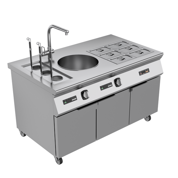 Noodle Cooking Station Supplier - Customizable with Soup Pots Bain Marie Warmer
