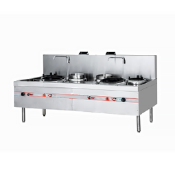 Gas Wok Range Factory - 2 Burner High Power Natural Gas LPG Cooking Stove