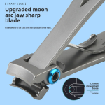 Large Die-Cast Nail Clippers for Thick Fingers Curved Blade Household Toe Clippers Manicure Pedicure Tools for Hard Toe Fingers