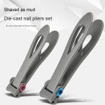 Large Die-Cast Nail Clippers for Thick Fingers Curved Blade Household Toe Clippers Manicure Pedicure Tools for Hard Toe Fingers