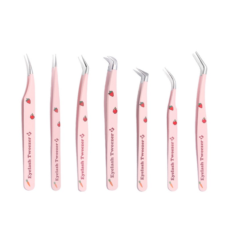 Professional High-Precision Pattern Design Clip Stainless Steel Eyelash Tweezers False Eyelash Artist Grafting Eyelash Curler