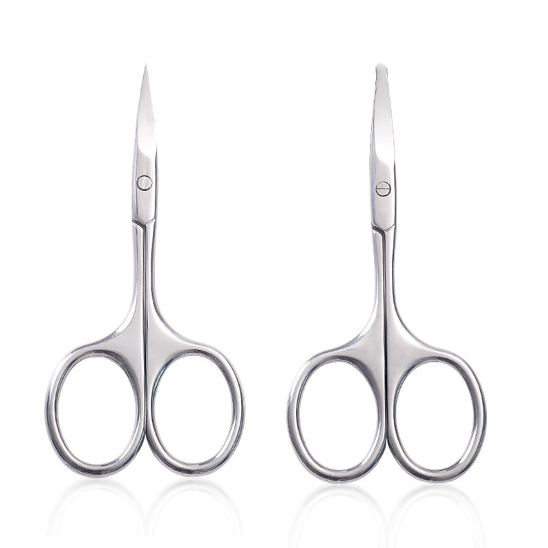 Factory Stainless Steel Small Scissors for Nose Hair and Eyebrow Trimming Sharp Manicure Scissors Makeup Beauty Household Tool