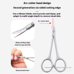 Russian-Style Dead Skin Scissors Set Barbed Manicure Cuticle Nippers Pointed Beauty Eyebrow Scissors Sharp Edge Long Scissors
