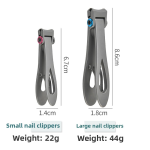 Large Die-Cast Nail Clippers for Thick Fingers Curved Blade Household Toe Clippers Manicure Pedicure Tools for Hard Toe Fingers