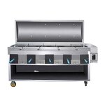 Movable Cart Grill Supplier - Five-Head Stainless Steel Gas Galvanized Metal