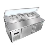 Salad Bar Fridge Manufacturer - Single Temperature Pizza Prep Counter Top Display