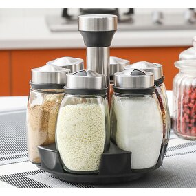 Spice Jar Manufacturer - Air Tight Glass Container 150ml 6pcs for Food Storage
