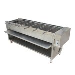 Movable Cart Grill Supplier - Five-Head Stainless Steel Gas Galvanized Metal