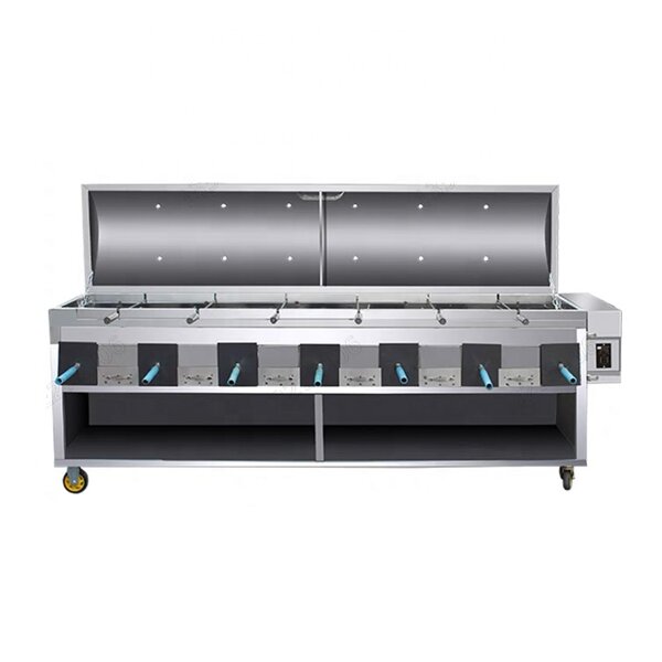 Six-head Roast Stove Manufacturer - Stainless Steel with Charcoal Box Galvanized Outdoor