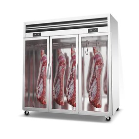 Meat Display Cabinet Factory - Three-Door Cold Storage Direct Cooling Glass Acid