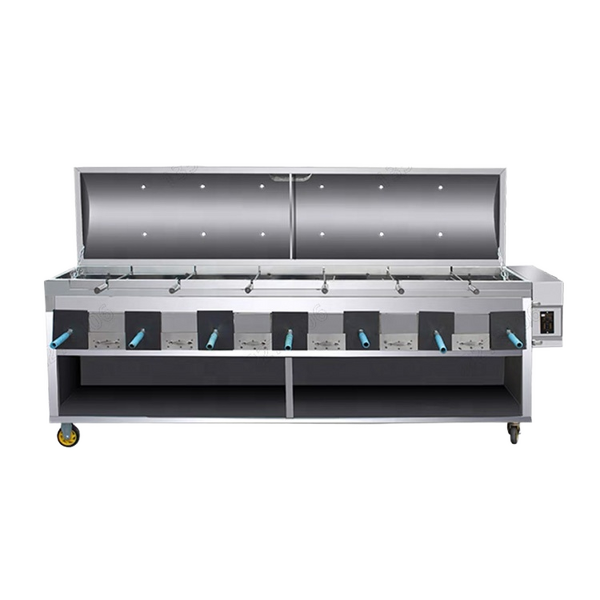 Gas Stove Fryer Factory - Six Head Double Gas Fryer Noodles Machine