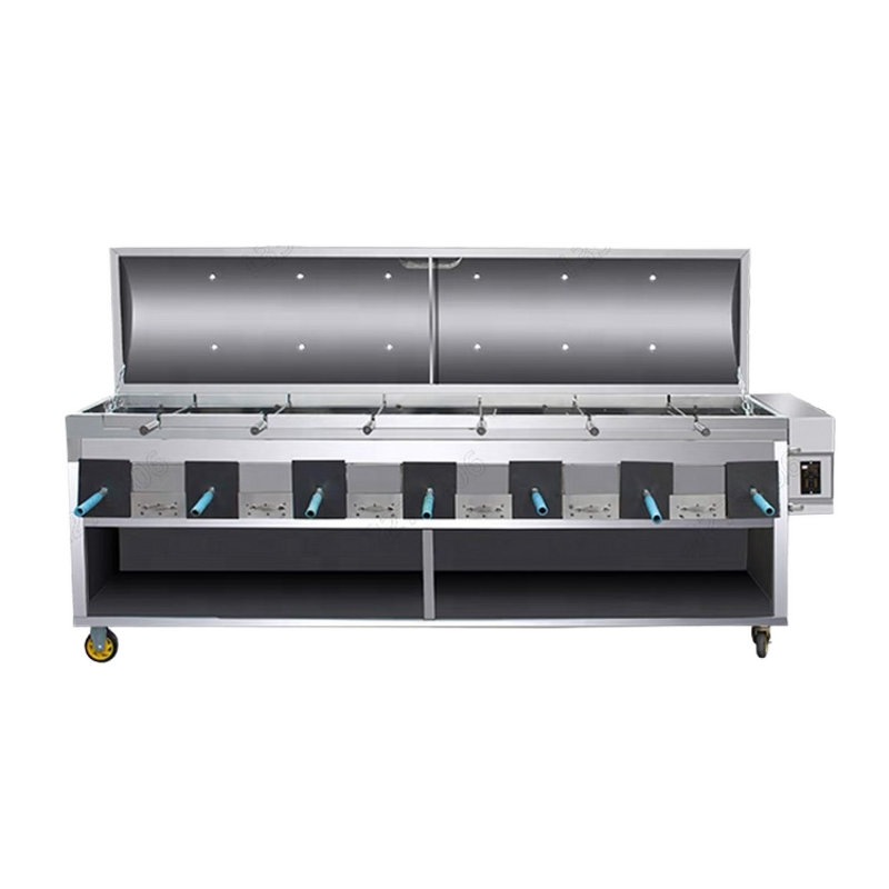 Gas Stove Fryer Factory - Six Head Double Gas Fryer Noodles Machine