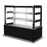 Refrigerated Bakery Display Manufacturer - Single-Temperature Black Vertical Cake Cabinet LED