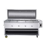 Movable Cart Grill Supplier - Five-Head Stainless Steel Gas Galvanized Metal