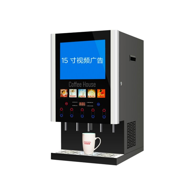 Instant Coffee Machine Manufacturer - Commercial Office HD Display 5 Flavors Hot Cold