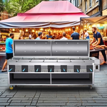 Six-head Roast Stove Manufacturer - Stainless Steel with Charcoal Box Galvanized Outdoor