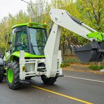 Tractor with Loader Supplier - CE EPA Good Quality SDJG 4x4 with Mini Backhoe