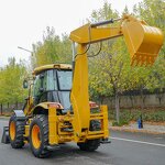 Tractor with Loader Supplier - CE EPA Good Quality SDJG 4x4 with Mini Backhoe
