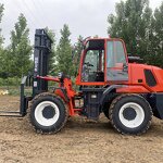 Rough Terrain Forklift Factory - Free Shipping 3.5-5T Diesel 2-3 Stage Mast