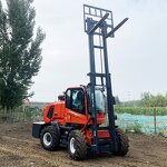 Rough Terrain Forklift Factory - Free Shipping 3.5-5T Diesel 2-3 Stage Mast