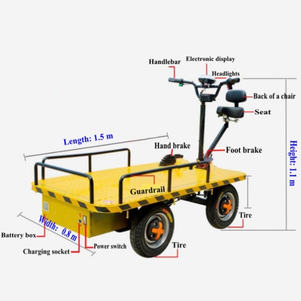 Electric Flatbed Transport Car Supplier - 1 Ton Rail Transfer Carts