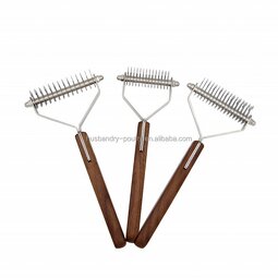 Horse Dematting Comb Factory - 16 Blade Wood Handle