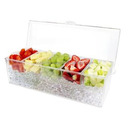 Ice Condiment Server Factory - 5 Compartment Bowl for Kitchen