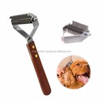 Horse Dematting Comb Factory - 16 Blade Wood Handle