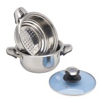 Cookware Set Supplier - 16 Pcs Wide Edge Stainless Steel with Glass Lid for All Stoves