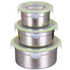Thermal Lunch Boxes Supplier - Stainless Steel 201 Leakproof with Silicone Ring Food